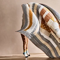 Gee's Bend Amir Amor Patchwork Organic Cotton Kids Twin Quilt