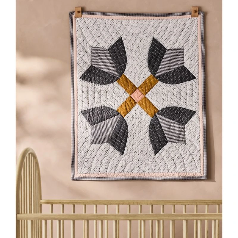 Gee's Bend Little Sassy Patchwork Organic Cotton Baby Crib Quilt
