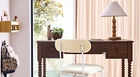 Jenny Lind Deep Brown Wood Spindle 3-Drawer Kids Desk