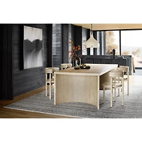 Virage Natural Oak Wood Curved Dining Chair