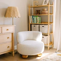 Jenny Lind Maple Wood Spindle 5-Shelf Bookcase