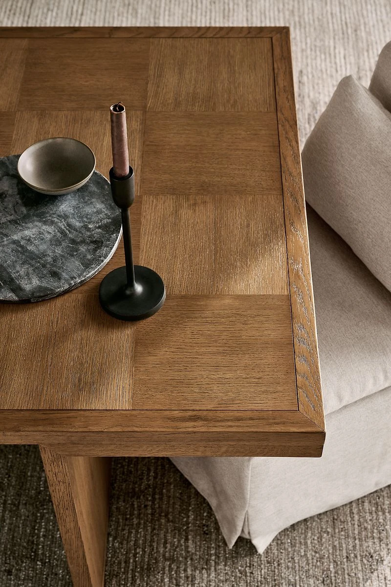 Pierre 82"-101" Light Brown Oak Wood Extendable Dining Table