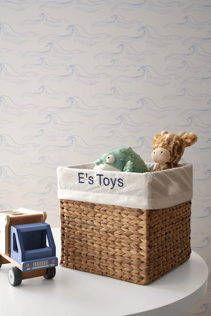 Wonderful Wicker Organic Cotton Shelf Storage Bin Liner