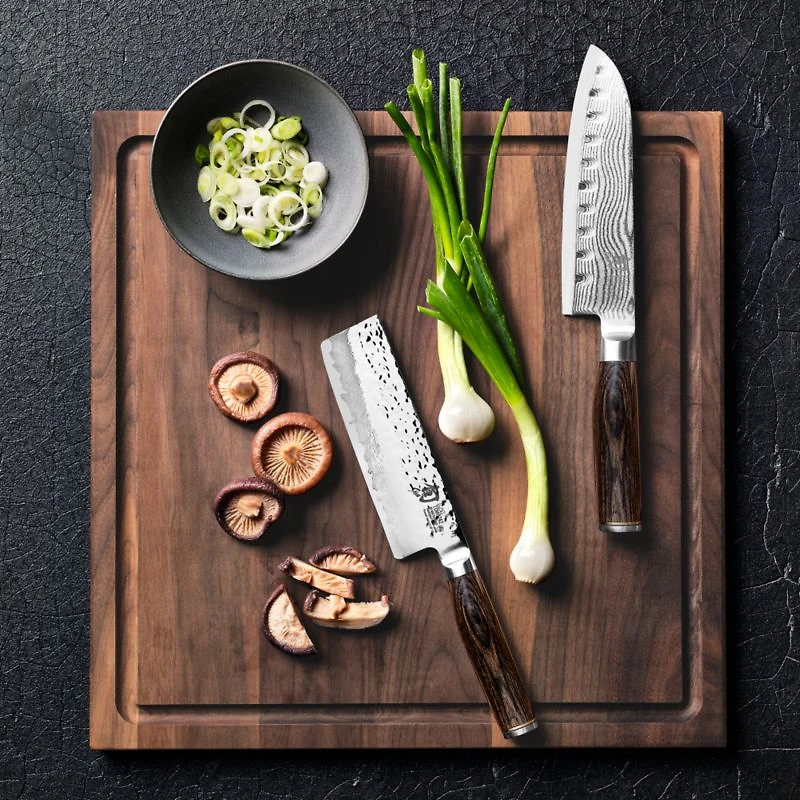 Crate & Barrel Reversible Walnut Wood Cutting Board 16"x16"x0.75"