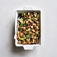 Oven-to-Table Square Baking Dish with Wood Stand