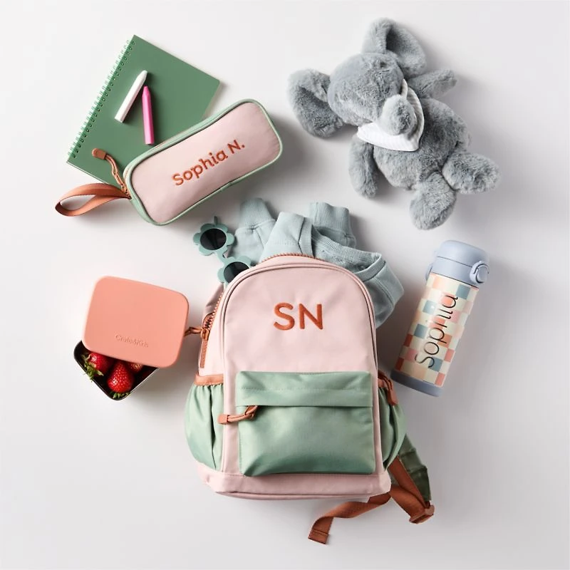 Pink and Blue Checkerboard Insulated Stainless Steel Kids Water Bottle with Straw and Leak-Proof Lid