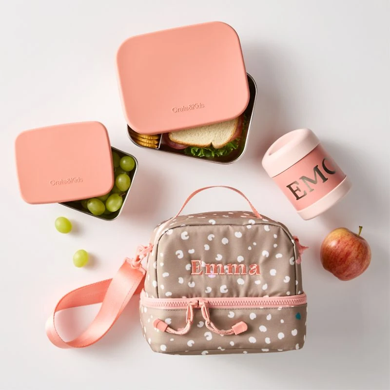 Dreamer Cheetah Charm Dual Compartment Soft Insulated Kids Lunch Box