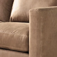 Barrett II 91" Leather Track Arm Sofa