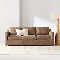 Barrett II 91" Leather Track Arm Sofa
