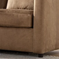 Barrett II 91" Leather Track Arm Sofa