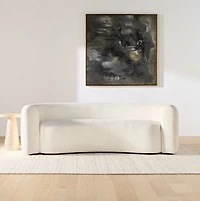 Hugger Curved Boucle Sofa by Leanne Ford