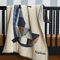 Deep Sea Organic Cotton Baby Crib Quilt