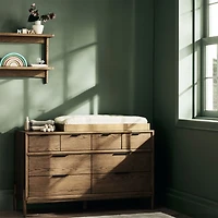 Hampshire Natural Brown Wood 2-Tier Kids Wall Shelf