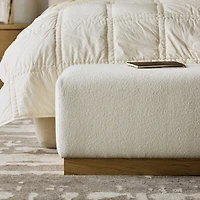 Gather 70" Ivory Upholstered Bench