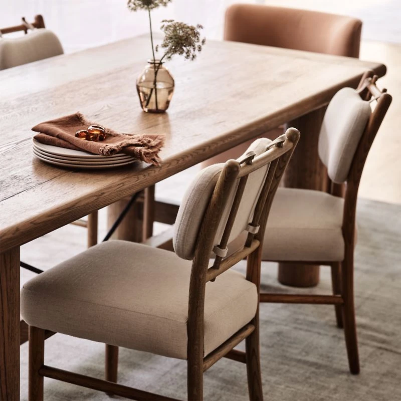 Breckenridge 78"-108" Weathered Rustic Oak Wood Extendable Dining Table