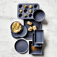 Crate & Barrel Slate Blue 1/8th Sheet Pan, Set of 2
