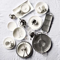 Argento Antique Metal Rectangular Tray with Divided Glass Bowls