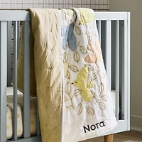 Birdie Blossoms Organic Cotton Baby Crib Quilt