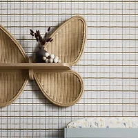 Large Wicker Butterfly Shelf