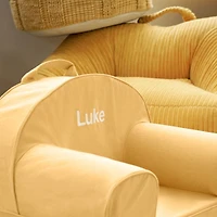 Tuscan Gold Velvet Corduroy Kids Lounge Chair