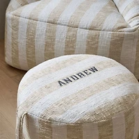 Cove Stone Tan Striped Kids Floor Cushion
