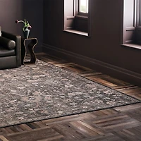 Tavira Performance Traditional Blue Handknotted Area Rug 6'x9'