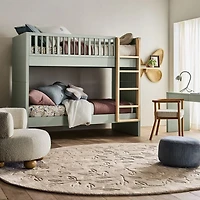 Smoke Blue Velvet Corduroy Kids Floor Cushion