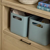 Oliver Modular Natural Oak Wood Kids Open Bookcase with Drawer