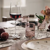Harvest Floral Pink 8-Oz. Etched Glass