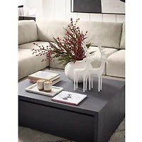 White Holiday Reindeer Decoration 9"