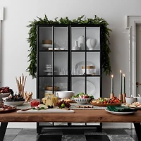 Kedzie 48" Black-and-White Iron Storage Display Cabinet