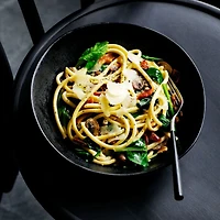 Marin Matte Black Stoneware Low Bowl