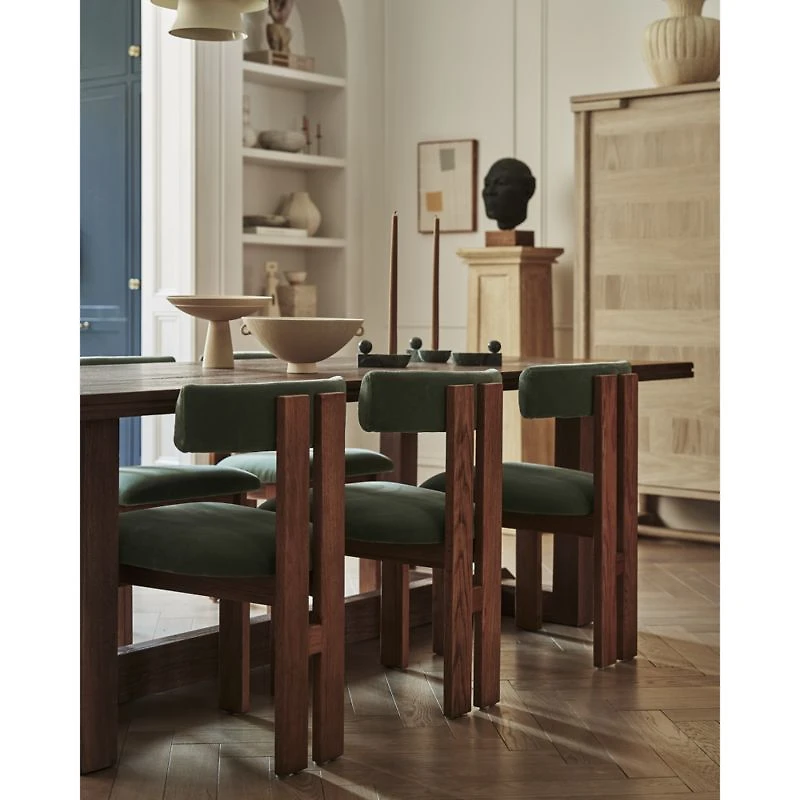 Ceremonie Green Mohair Dining Chair by Athena Calderone