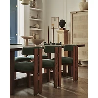 Ceremonie Green Mohair Dining Chair by Athena Calderone