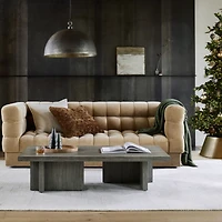 Versa Grey Pine Wood 60" Rectangular Coffee Table