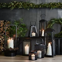 Walker Black Metal Outdoor Lantern 34.5"