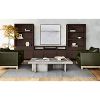 Keane Espresso Wood Closed Bookcase
