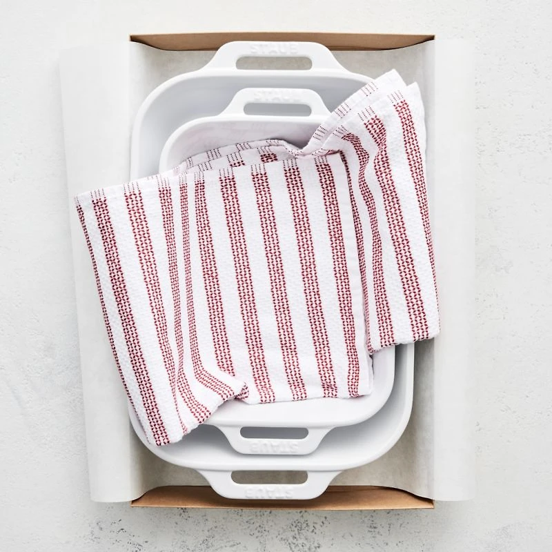 Staub ® White Rectangular Baking Dishes, Set of 3
