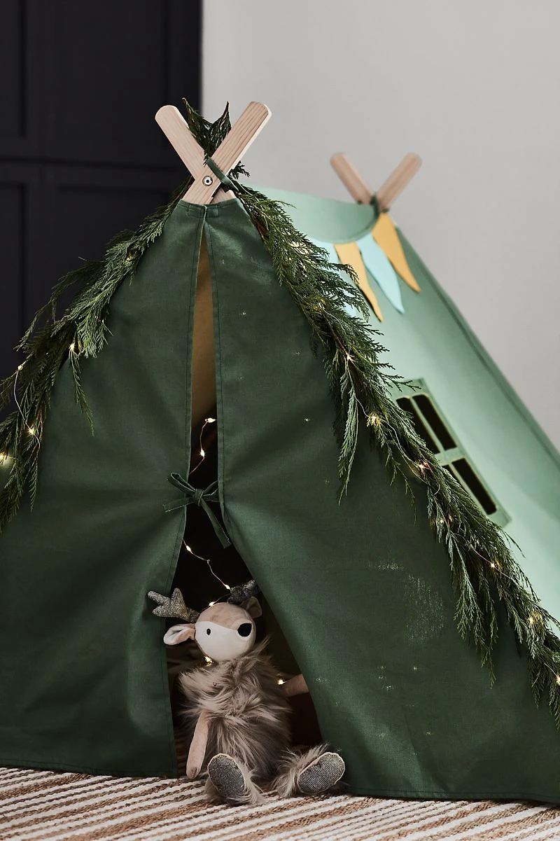 Green Collapsible Kids Canvas Play Tent