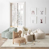 Viscose Double Striped Ivory Kids Area Rug 5'x8'