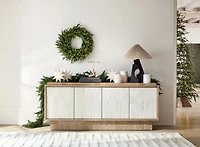 Wave Small White Porcelain Hurricane Candle Holder