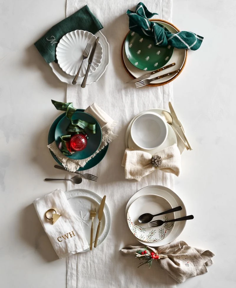 Marin Pine Green Stoneware Dinner Plate