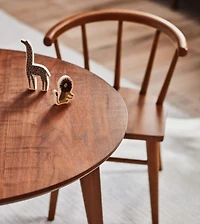 Tatum Walnut Wood Round Kids Play Table