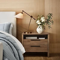 Avant Metal Task Lamp with Fabric Shade 28.2"