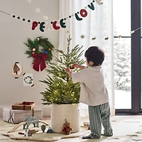 Festive Felt Peace and Love Holiday Garland