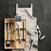 Marin Natural Tan European Flax ®-Certified Cotton Apron