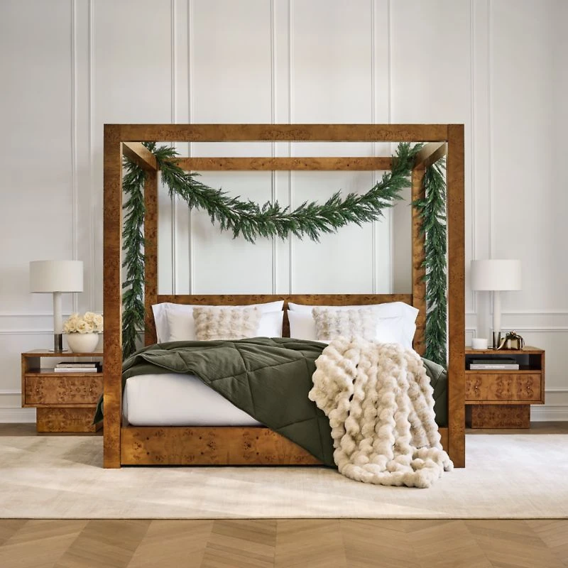 Cotton Crinkle Matelasse Burnt Green King Comforter