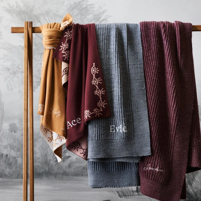 Treasured Soft Brown Reversible Cashmere Blend Baby Stroller Blanket by Jeremiah Brent