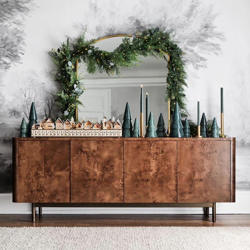 Mota 80" Dark Burl Wood Storage Media Console