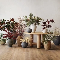 Ophelia  20.9" x 20.8" Black Medium Planter